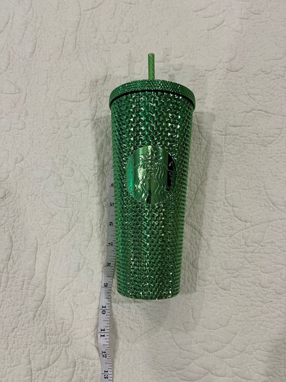 Starbucks Green Studded Cup Tumbler 24oz Reusable Straw Cup Holiday Starbucks